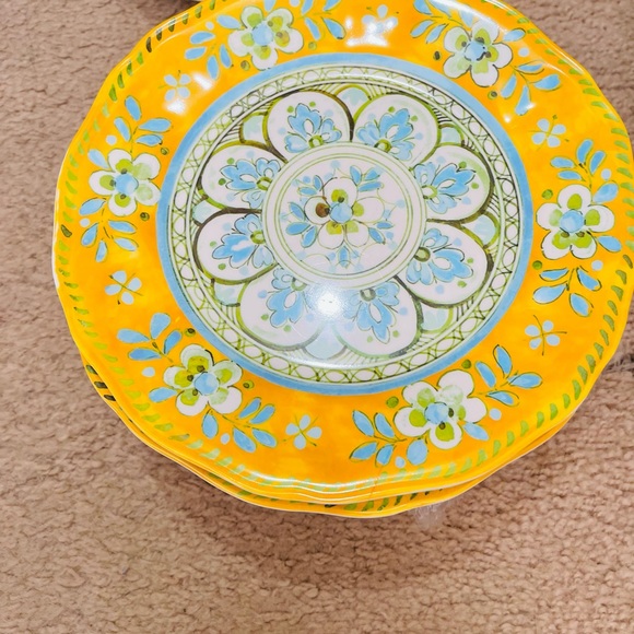 Le Cadeaux salad plates Blue Melamine. - Picture 3 of 6
